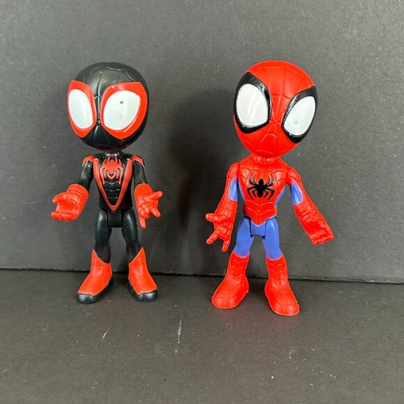 4” Spidey And His Amazing Friends Figure Lot Spiderman Marvel Miles Morales - Picture 4 of 4